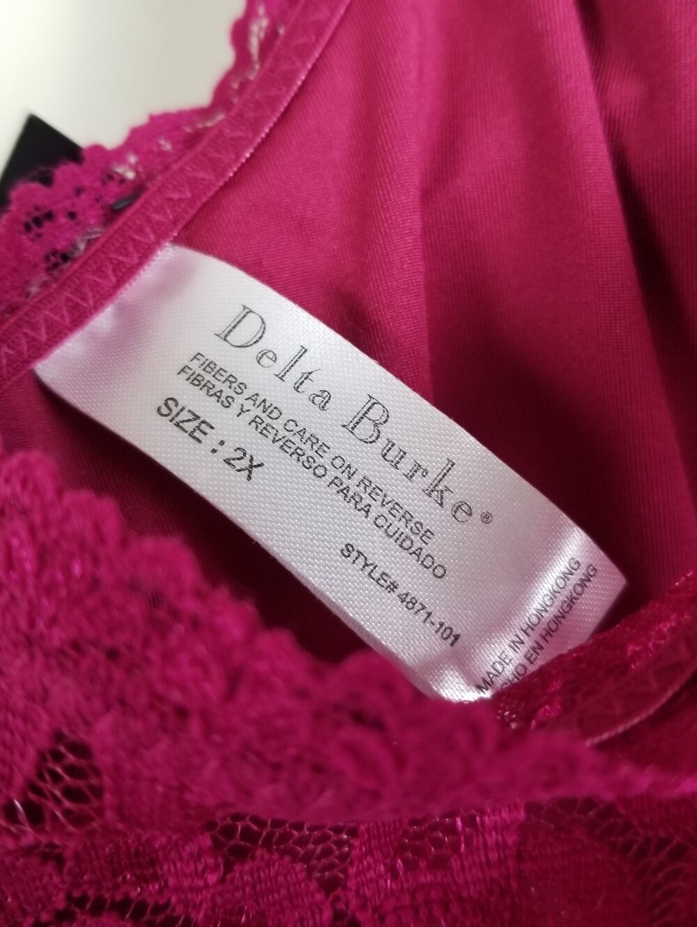 Delta Burke Lace Bralette Size 2X NWT - Picture 7 of 7